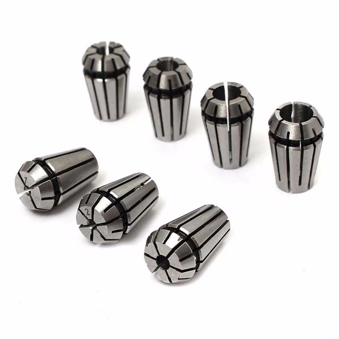 DWZ 7pcs ER11 Spring Collet 1-7mm + ER11A 5mm Extension Rod Motor Shaft Holder