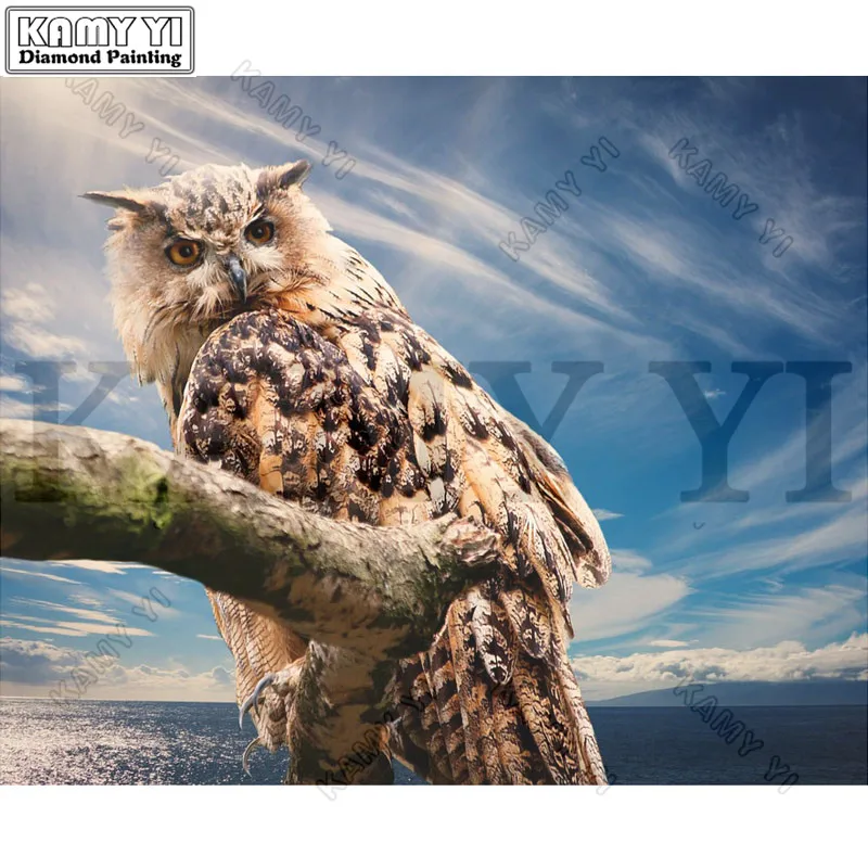 Needlework Diy Diamond Painting Cross Stitch Owl On The Tree Embroidery Square/Round Mosaic Pictures | Дом и сад