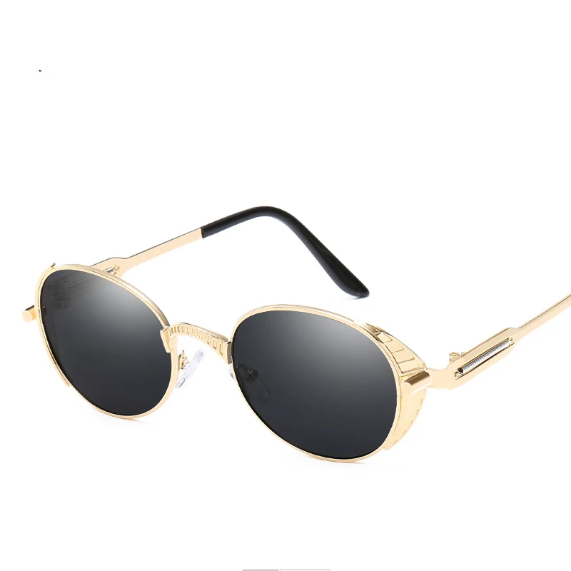 

Modern Steampunk Sunglasses For Men and Women Gothic Fashion Sun Glasses Unisex Oval Metal Frame Sunglass UV400