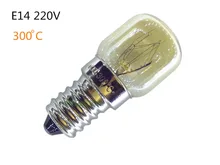 Lâmpada e14 220v para forno e14, luz de vapor de alta temperatura 300 graus 15w/25w e14 lâmpada do forno