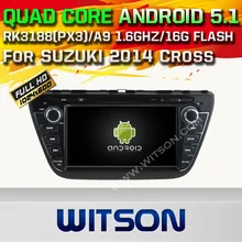 WITSON Android 5.1 Quad Core CAR DVD palyer for SUZUKI S-CROSS 2013-2015 STEREO SAT+1024X600 HD+DVR/WIFI/3G+DSP+RDS+16GB flash