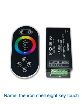 

[Seven Neon]Free shipping 50sets 8keys 7colors 6A*3channels 12V 216W RGB LED Strip/lamp RF touch remote controller