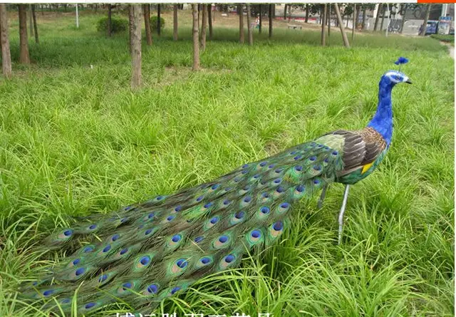 simulatie pauw vogel model grote 140 cm foam & veren pauw handwerk