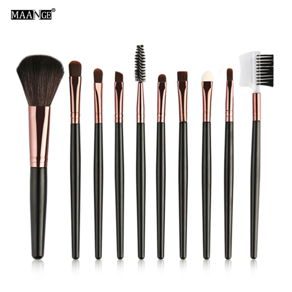 Pro Eyeshadow Powder Eyelash Makeup Brushes Cosmetic Brushes Set 10 PCS