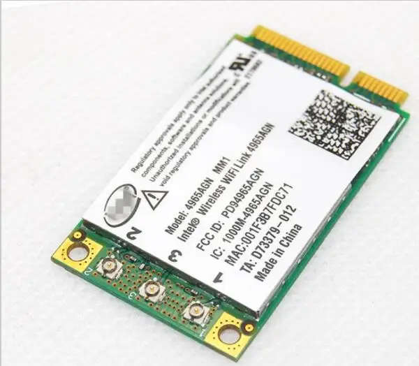 Для HP Intel Dual band Wireless-N WiFi Link 4965 AGN Mini PCI-E Card 300 Мбит/с 802 11 a/b/g/n 2 4/5 ГГц 2510p 8710p dv9000 V3600 |