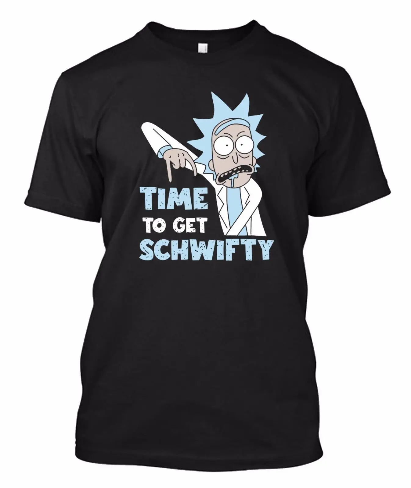 cheap Rick And Morty Time To Get Schwifty Novelty Funny Custom Men #039;s T Shirt Tee Free shipping Harajuku Tops Fashion Classic Unique