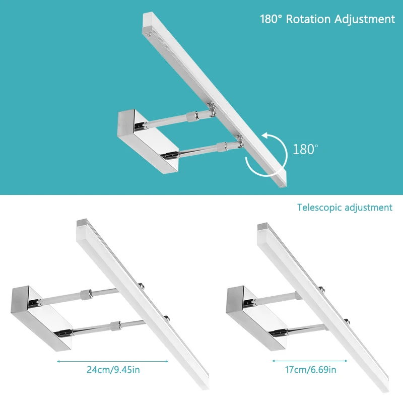  LED Wall light Bathroom Mirror Lamp warm white /white washroom wall Lamp fixtures acrylic 9W 40CM/  - 32977207432