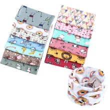 Новые милые детские воротники с рисунком панды, цветов, кролика, с круглым вырезом; одежда для маленьких мальчиков и девочек; шарф; детские зимние аксессуары; шарфы