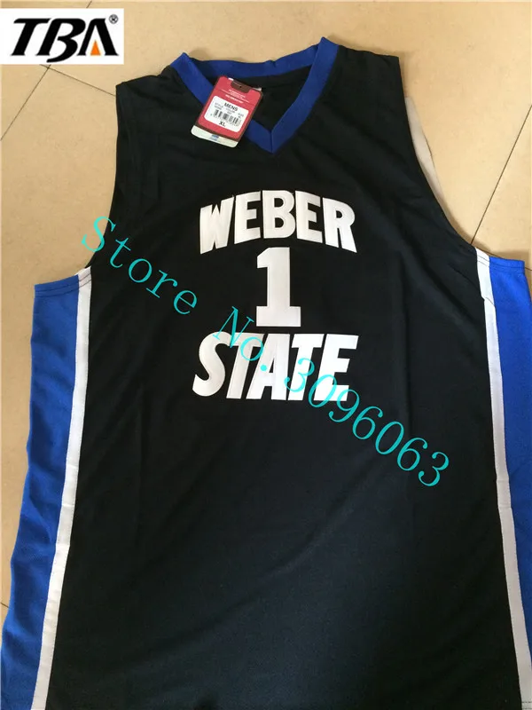 NEW 1 Weber State College Basket Jerseys 2017 Mens Damian