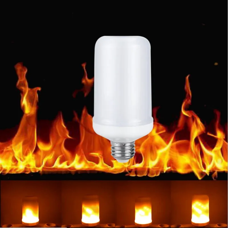 

Creative 3 modes+Gravity Sensor Flame Lights E27 /E26 LED Flame Effect Fire Light Bulb 7W Flickering Emulation Decor Lamp