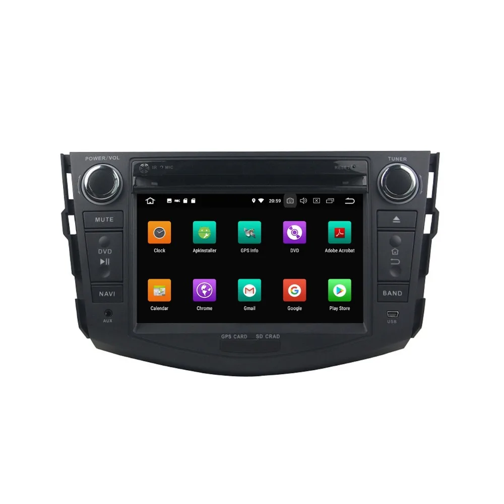 Excellent 2 din 7" Android 8.0 Car Radio DVD GPS Stereo Multimedia for Toyota RAV4 2006-2012 4GB RAM Bluetooth WIFI USB DVR Mirror-link 3