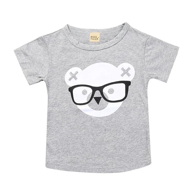 

Toddler 2018 Summer Girls T-Shirts Clothing Cute Bear Cotton Short Sleeve Cartoon Children T Shirts 1-6Y Boys High Quality Tees