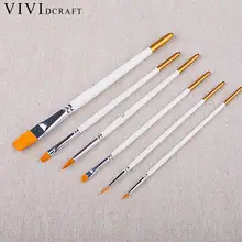 6 шт./лот, нейлоновые волосы, многофункциональный набор кистей для рисования, художественные принадлежности, маркер, акварельные чернила или каллиграфия, мягкая кисть для рисования