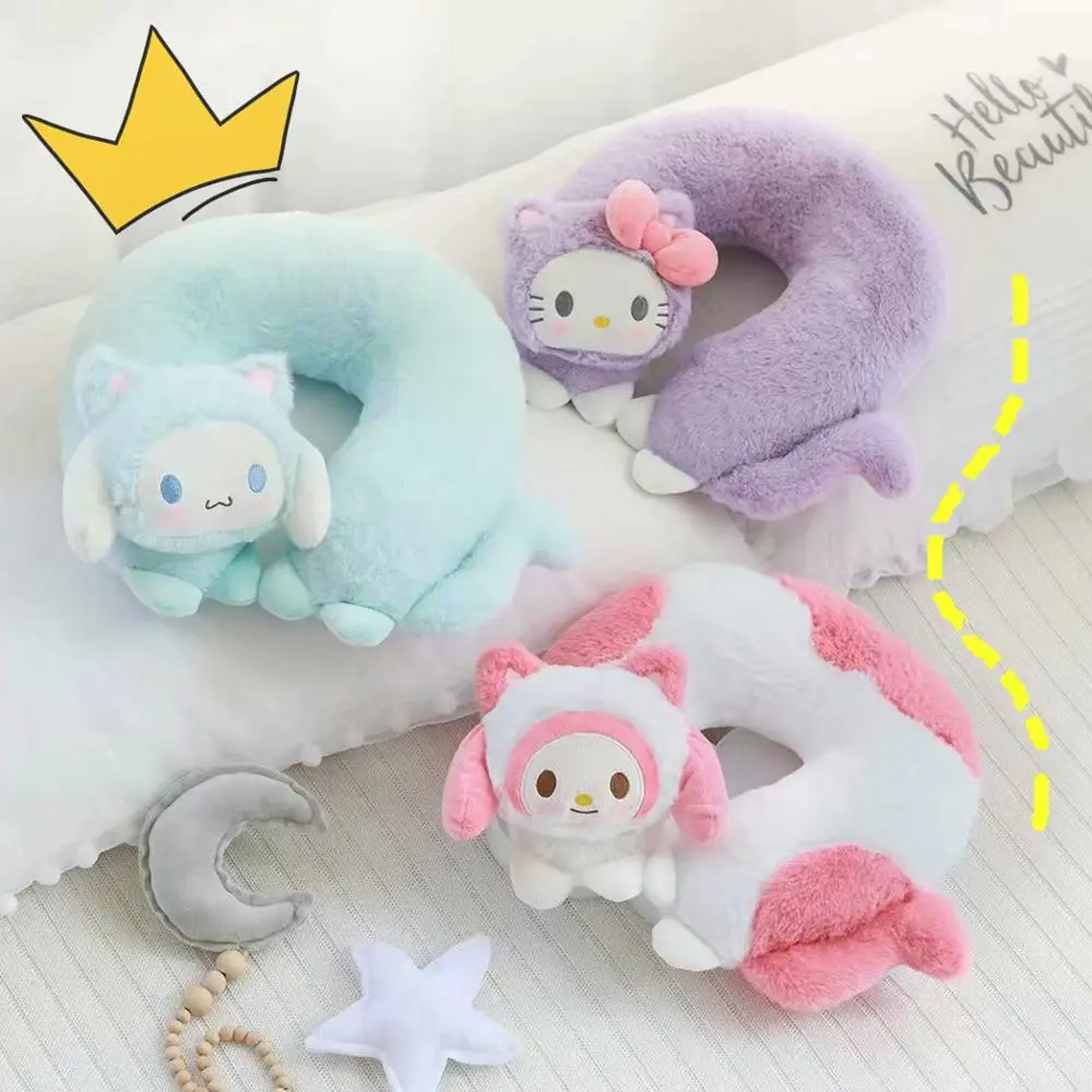 

New Hot Sale Cute Cartoon Soft Doll Toys Melody Big Ear Dog Toys Soft U Shaped Pillow For Girl Gifts