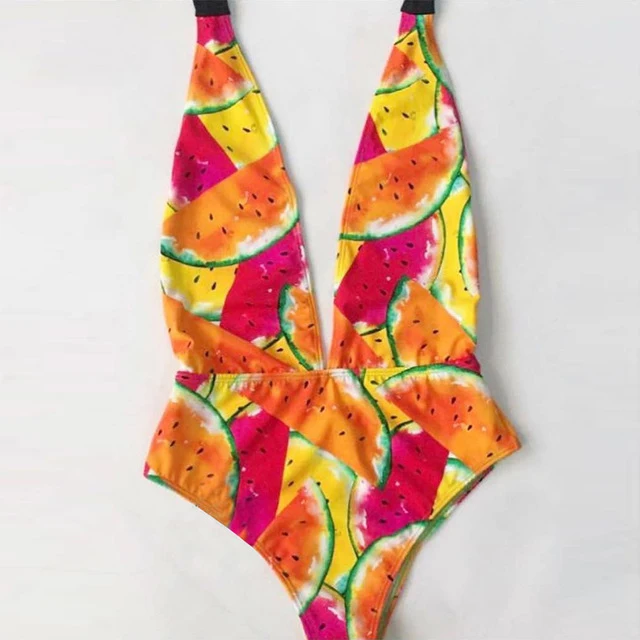Слитный купальник с глубоким v-образным вырезом, женский купальник, бандаж, купальный костюм, пляжная одежда, летнее боди, монокини, Maillot De Bain - Цвет: CO18160XG