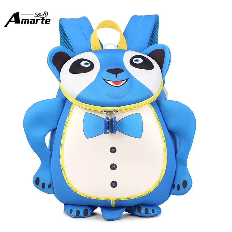 

2017 New Anti-lost Baby Backpacks Waterproof Neoprene Children School Bags for Baby Girls Boys Cute 3D Bears Design Kids Bags