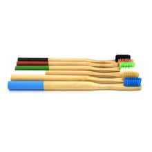 Зубная щетка из чистого бамбука, натуральный очиститель зубов, Экологически чистая, для взрослых, средняя- MS