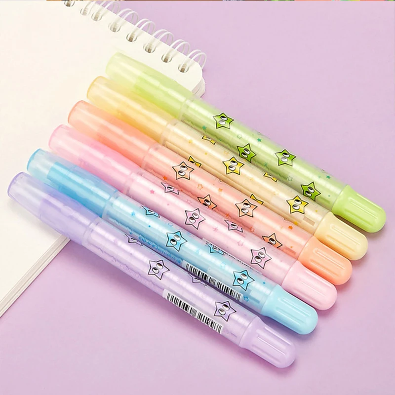 Cute Kawaii Candy Color Mechanical Pencil Erasers Stars Rotating Pen