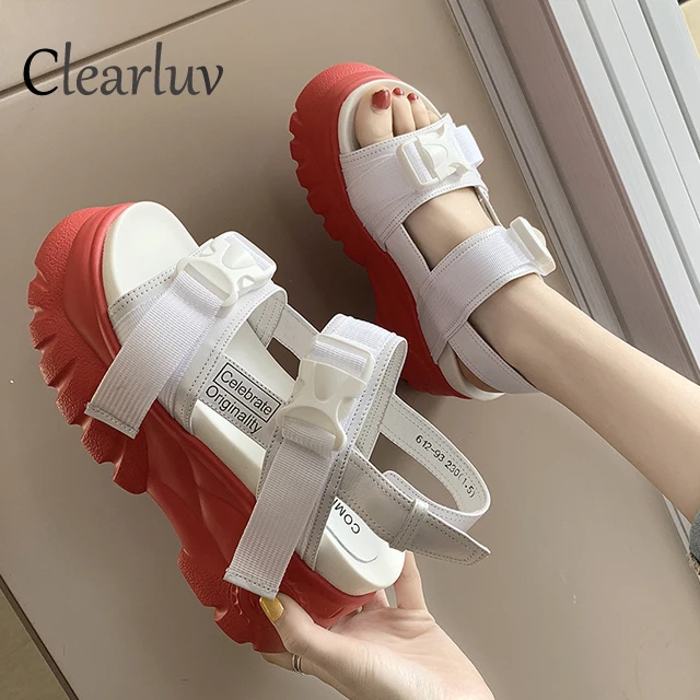 

Women's sandals 2019 summer new fashion platform sandals slope with Roman style casual shoes comfortable non-slip sandals C1239