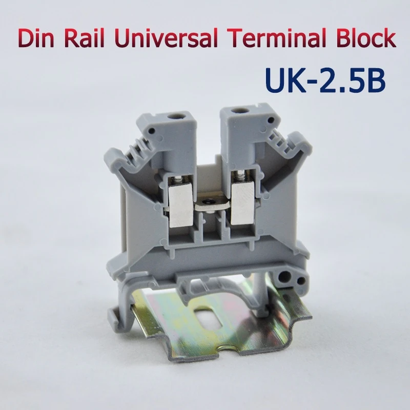 10pcs Uk-2.5b Uk-1.5n Din Rail Universal Terminal Blocks Screw Type Uk2 ...