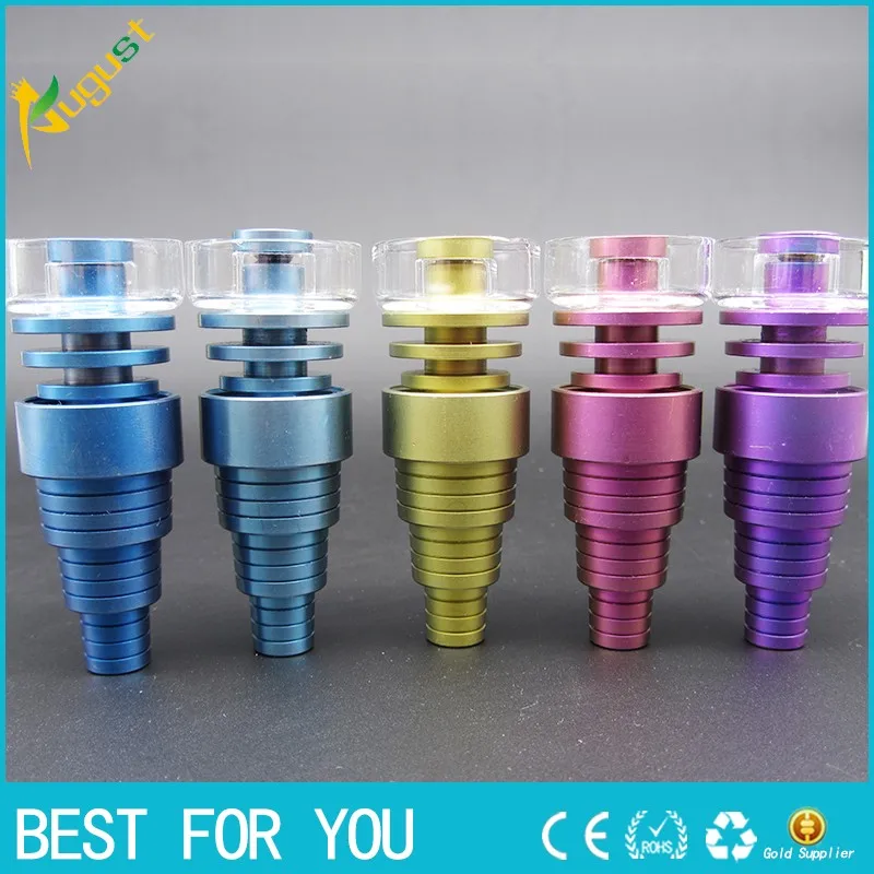 50 шт./лот Titanium Ногтей красочные titanium domeless ногтей titanium гвозди для стекла курительной трубки