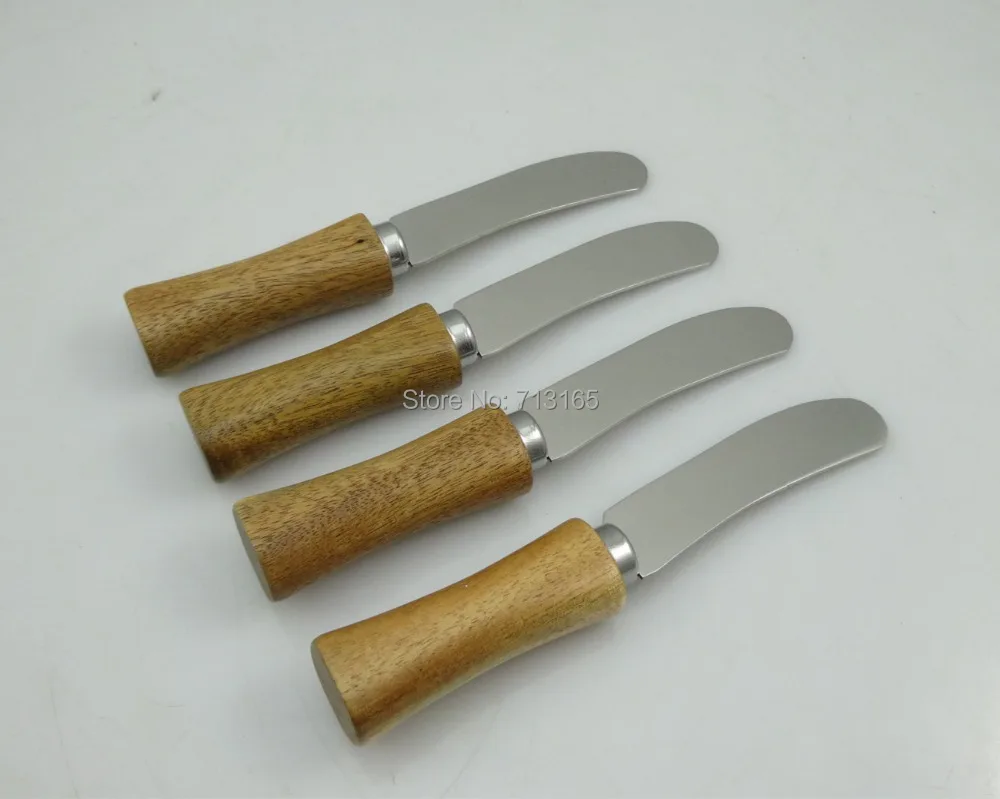 4pcs wooden handle butter knife set cheese knifein Cheese Board Sets from Home & Garden on