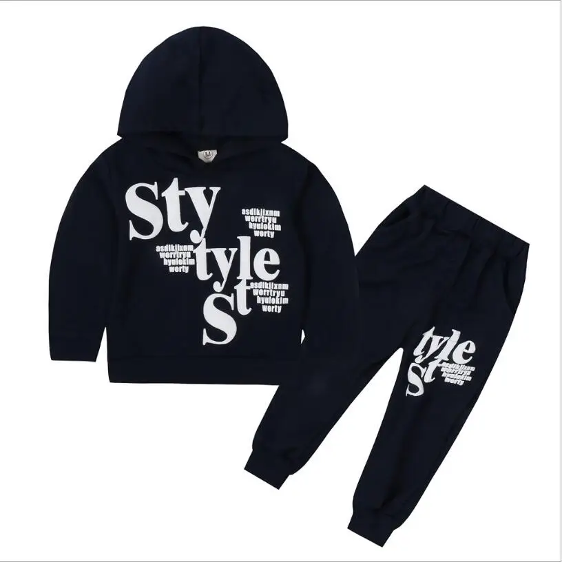 

Boy Hooded Tracksuit Clothes set Kids Spring&Autumn Cotton School Uniform Sport Suit Boys Clothing Set 1 2 3 4 5 year