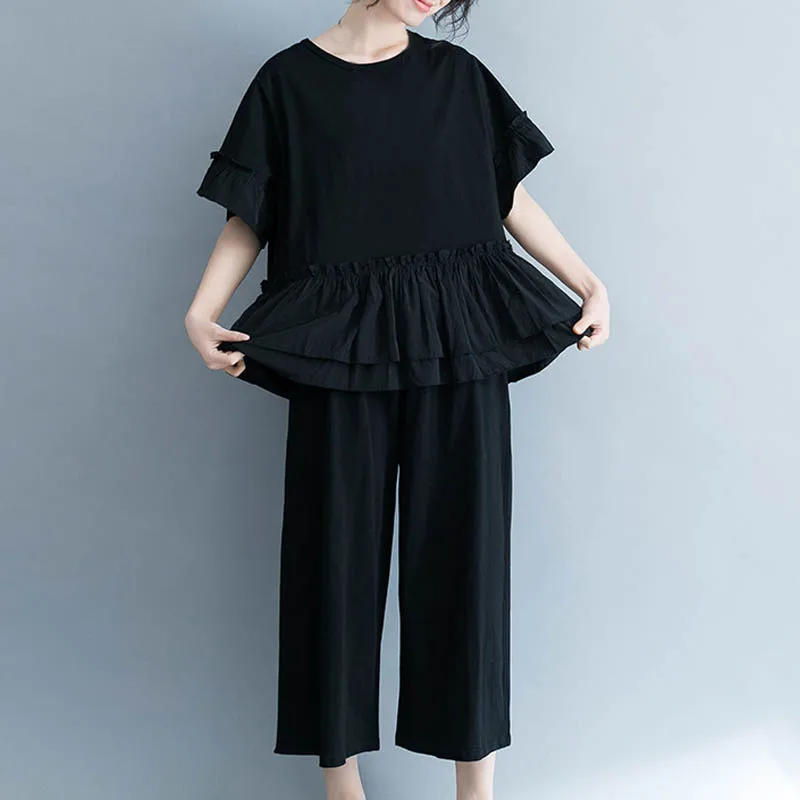 

Summer two piece set women plus size 2 piece set women Bust 120cm 1 color