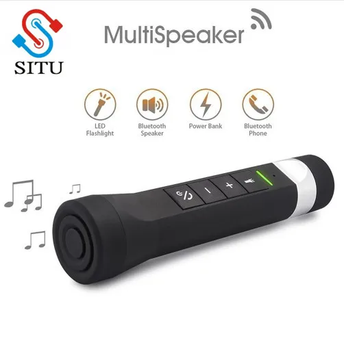 

5in1 Riding Cycling Multi-Function Music Torch Bluetooth Speaker MP3 Multi Speaker + Charger Power Bank + Flashlight + FM Radio