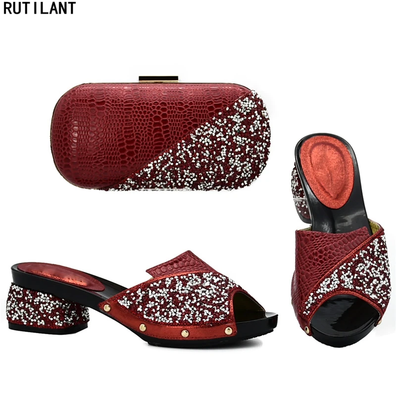 

New Arrival Italian Ladies Shoes and Bags To Match Set Shoe and Matching Bag for Nigeria Party Women Shoes and Bag Set In Italy