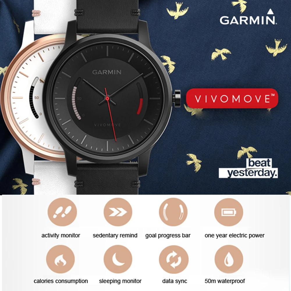 is the garmin vivomove waterproof