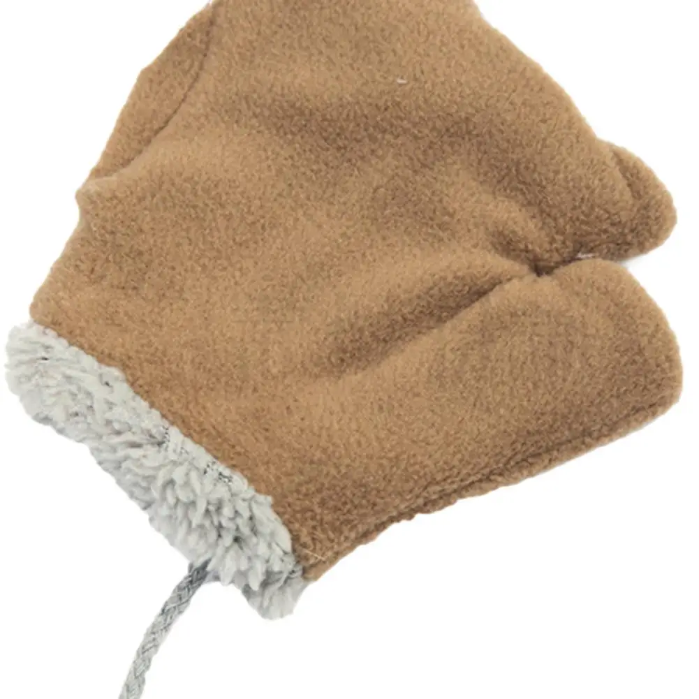 DSstyles серия для родителей и ребенка осень-зима Медведи Висячие шеи пух толстые теплые перчатки с половинными пальцами