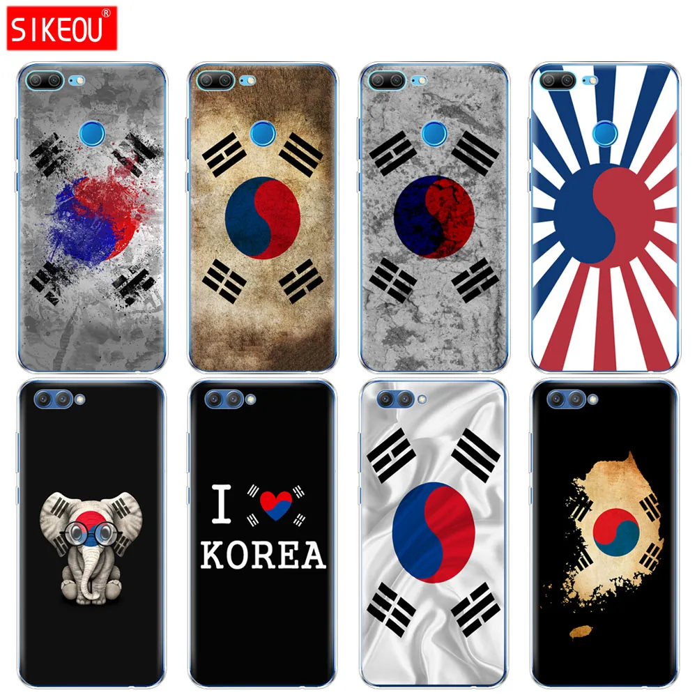 

Silicone Cover phone Case for Huawei Honor 10 V10 3c 4C 5c 5x 4A 6A 6C pro 6X 7X 6 7 8 9 LITE Korean Flag