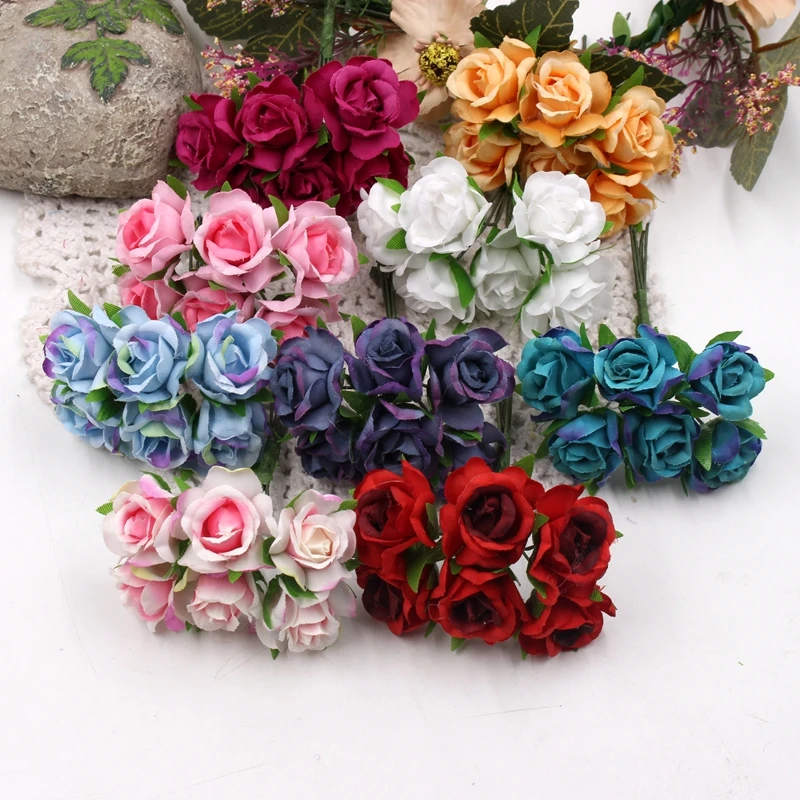 Buy 60pcs 8cm New Rose Bouquet Artificial Flower For
