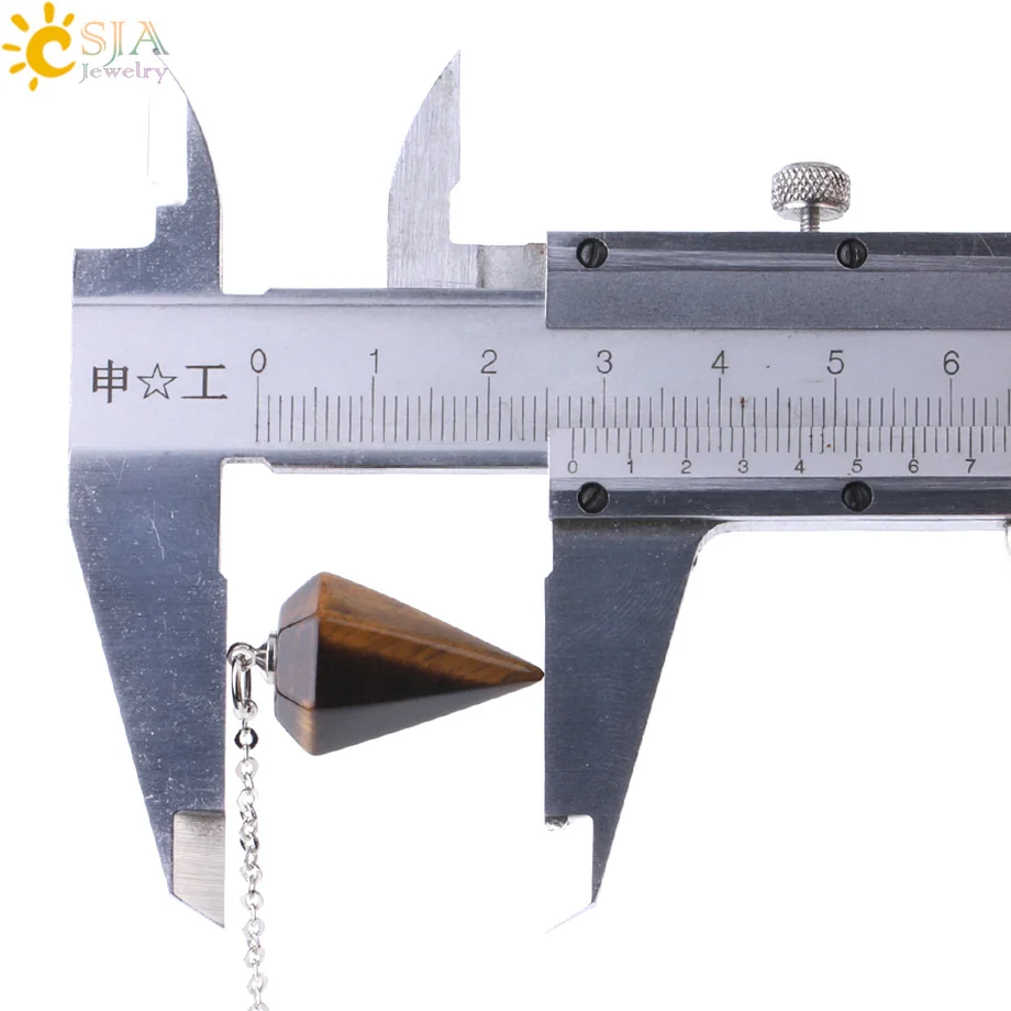 Infashio Healing Pendulums Natural Stones Pendant Amulet Crystal Pendulum