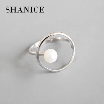 

SHANICE Minimalist Jewelry 925 Sterling Silver Simple geometric ring bead Open Finger Rings for Women Girls Party Christmas Gift