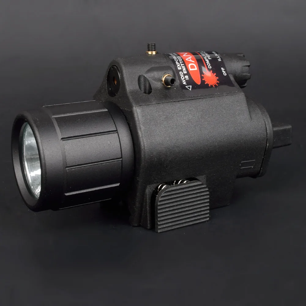 

Mini Glock Pistol Gun Light Hunting Camping Gun lighting equipment Flashlight Tactical sight Red Laser LED flashlight