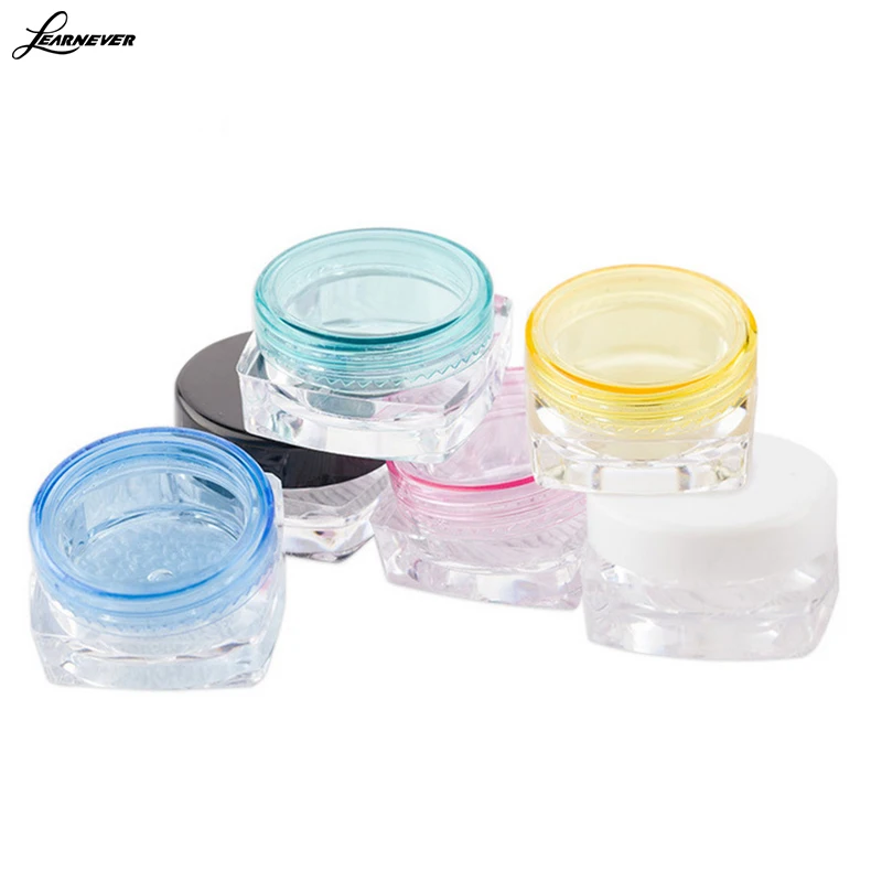 

6PCS 5g Cream Jar Cosmetic Container Plastic Empty Eyeshadow Makeup Face Cream Lip Balm Pot Beauty Refillable Bottles M02689