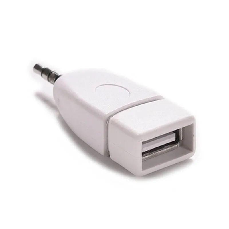 Адаптер конвертера USB 2 0 Женский на 3 5 мм Мужской AUX аудио прочный автомобильный