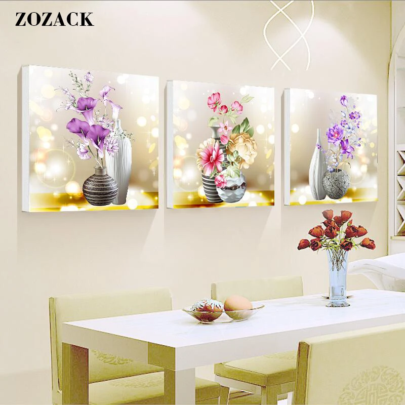 Needlework Chinese DIY printed Cross stitch Sets Embroidery kit Fashion art vase flowers Cross-Stitch kits Home wall decor cross stitch kit