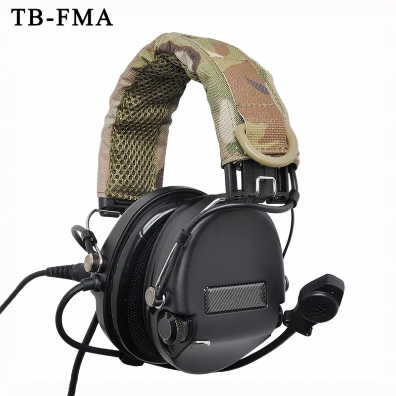 TB-FMA лучшие тактические наушники оголовье Обложка Мультикам для Airsoft Охота Тактические Наушники Аксессуары обновления Бесплатная доставка - изображение