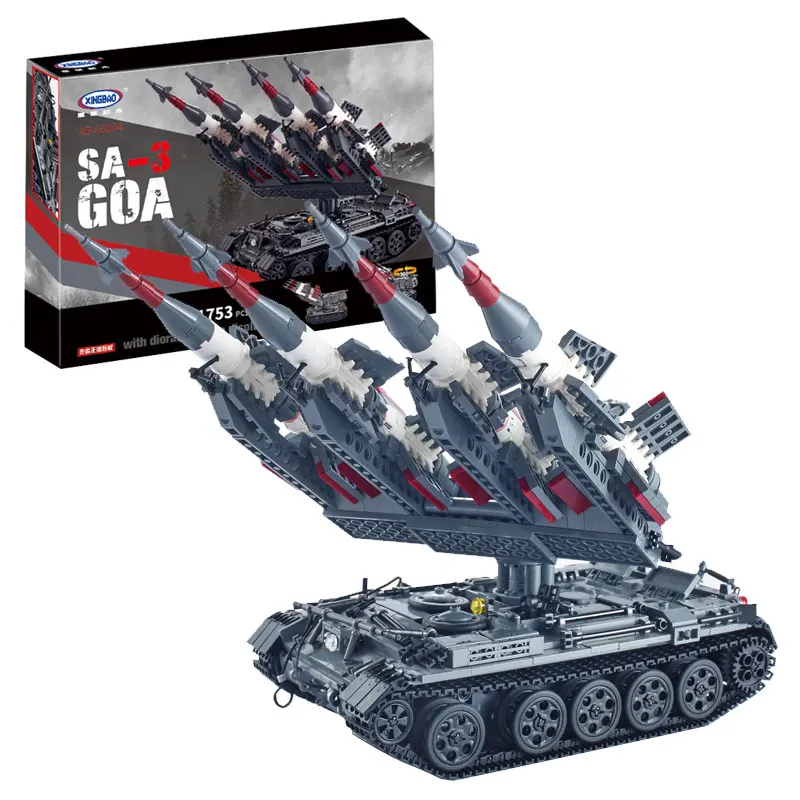 

IN STOCK Xingbao 06004 1753Pcs Military Series The SA-3 missile and T55 Tank Set Children Educational Building Blocks Bricks Toy