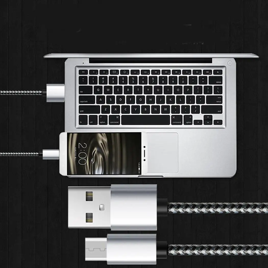 Нейлоновый Плетеный usb-кабель для зарядки мобильного телефона Type-C кабель