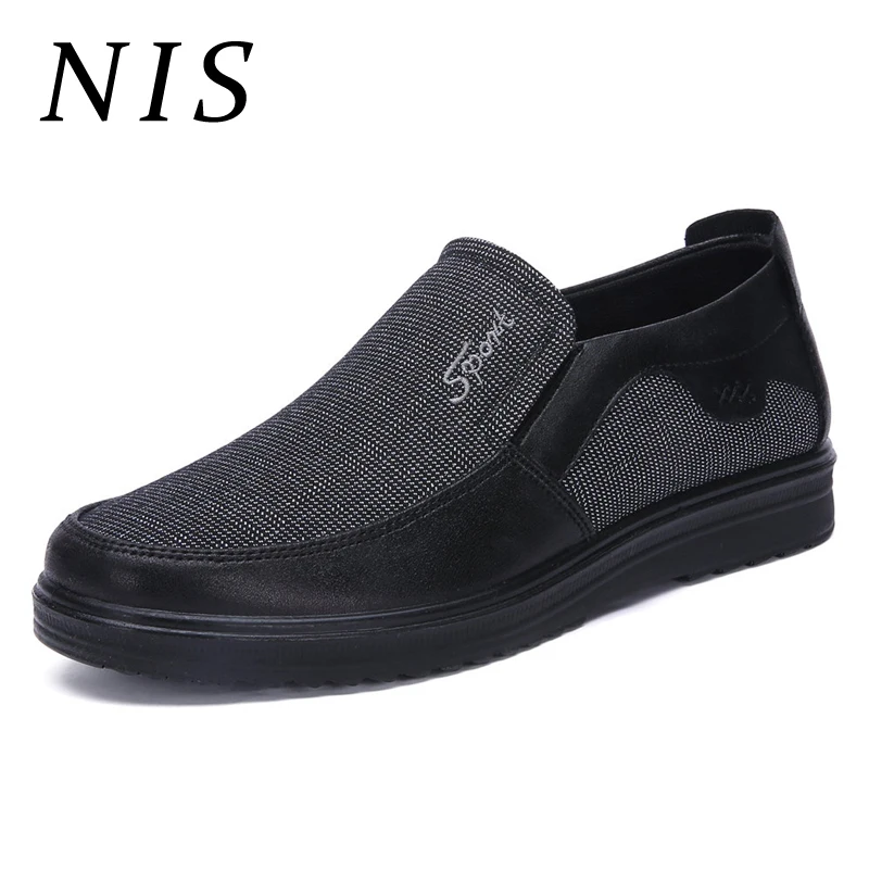 

NIS Men Shoes Casual Old Beijing Style Breathable Cloth Slip On Shoes Men Soft Spring Summer Flats Sneakers Plus Size 39-50 New