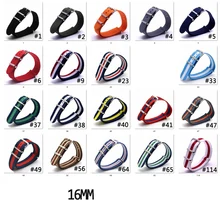 BUMVOR стиль ремешок Nato 16 мм ремешок для часов с серебряной пряжкой армейский Военный нейлоновый браслет для часов браслет 16 мм