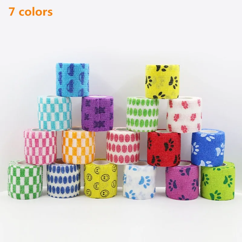 5 см x 4 м самоклеящаяся лента для повязки Pet гибкий мультфильм печатных первой