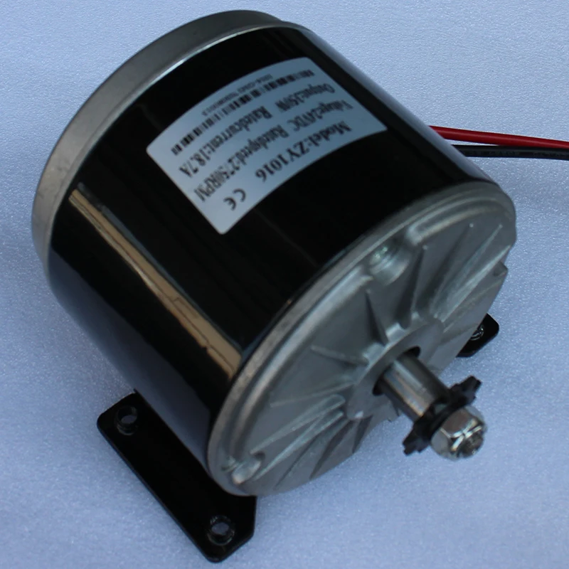 

24V 350W DC Motor ZY1016 Permagnent magnet 2750RPM 1.2N.m Gear 11T Used at DIY electric bicycle