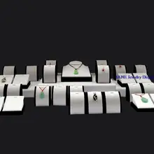 Деревянные стенды для демонстрации украшений выставочная витрина для украшений нефритовый янтарный кулон ожерелье s Стенд бюст дисплей