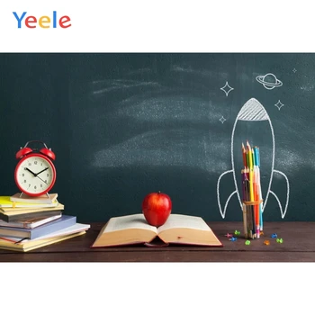 

Yeele Children Back To School Blackboard Books Pencils Photography Background Baby Photographic Backdrop For Photo Studio