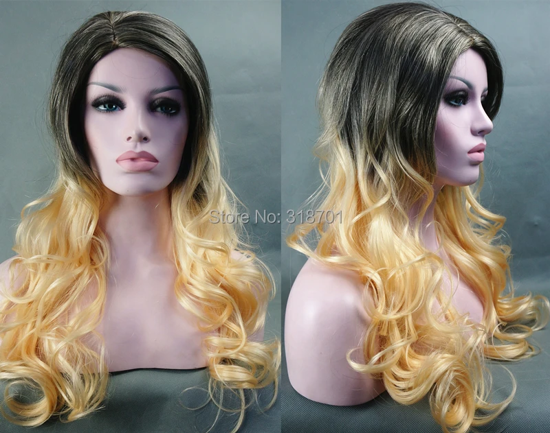 synthetic hair wig blonde
